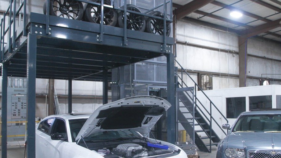 A CIP lift serving a parts mezzanine