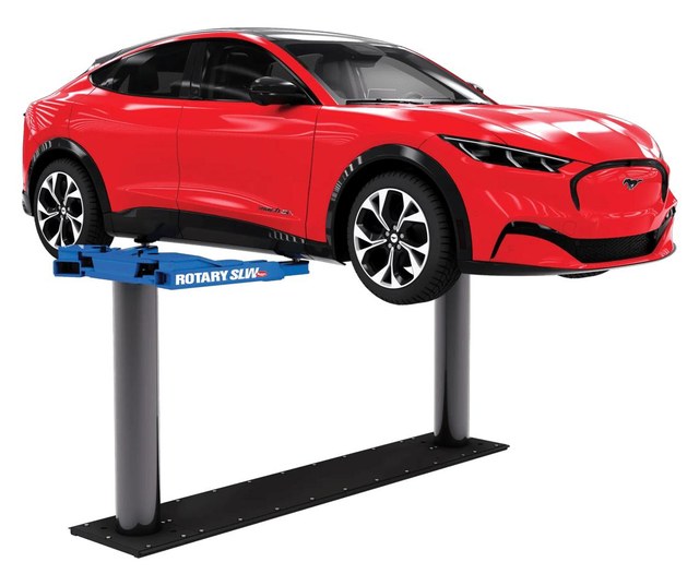 Electric crossover on a Rotary SLW Wide Smartlift in-ground lift