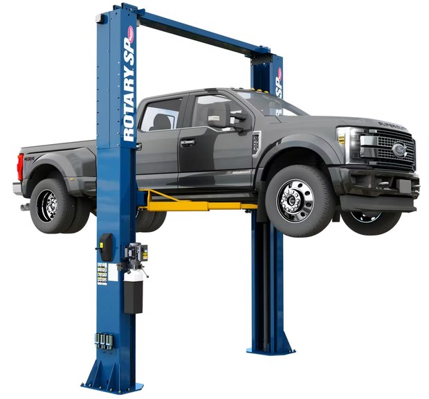 Ford F-450 on a Rotary SPO16-AV two-post lift