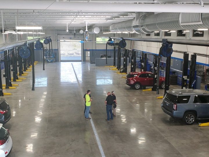 Lifts and service drive