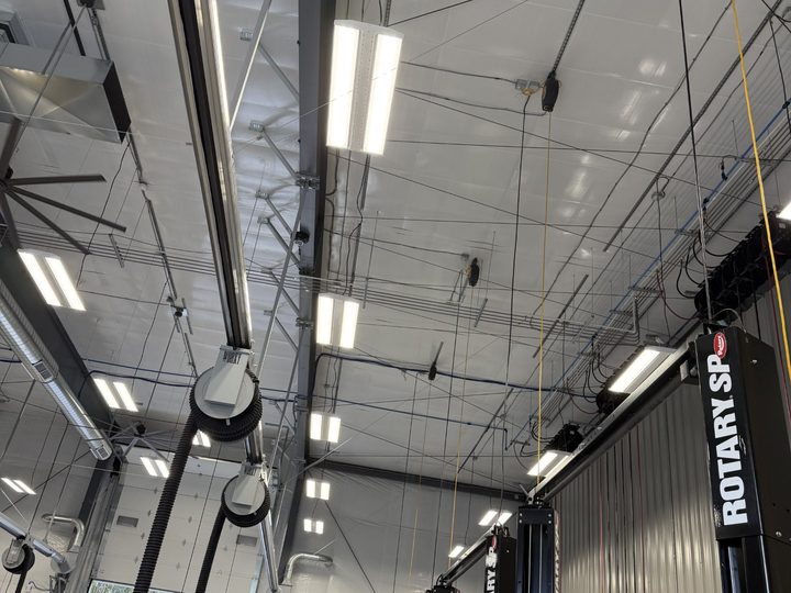 Overhead reels above the lifts