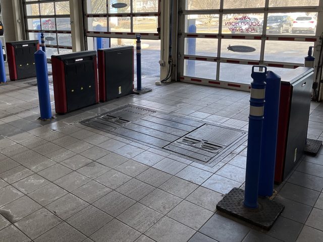 Recent install: A drive-through inspection lane