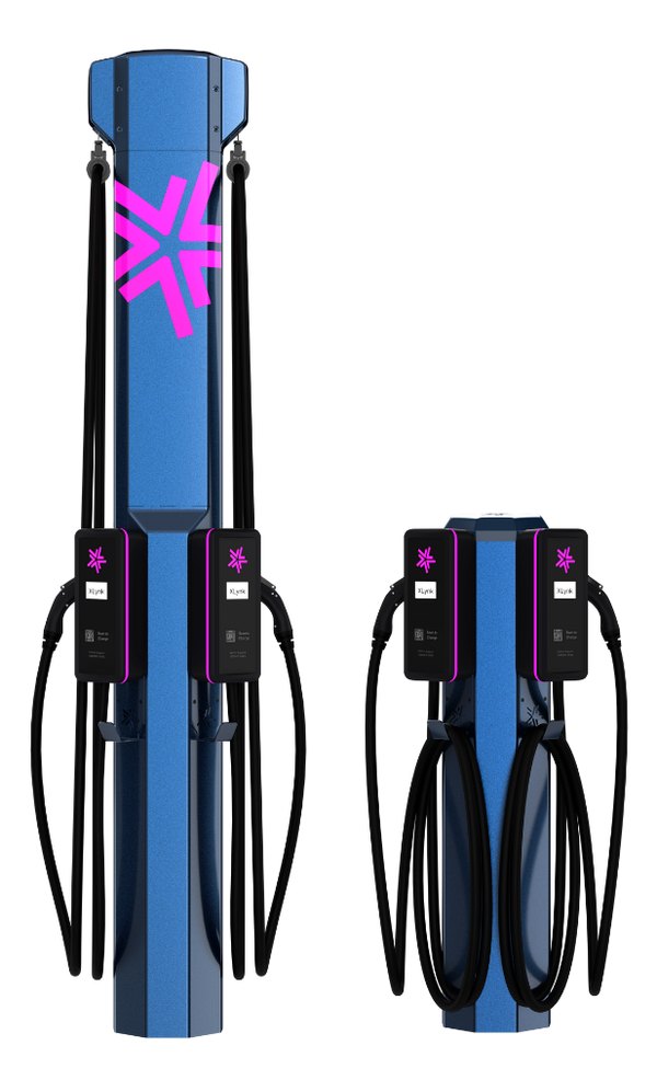 XLynk chargers on ViaLynk pedestals